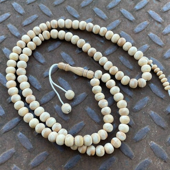 Islamic Tasbeeh Real Wood handmade Prayer Muslim Beads Tasbeh New - Picture 9 of 9